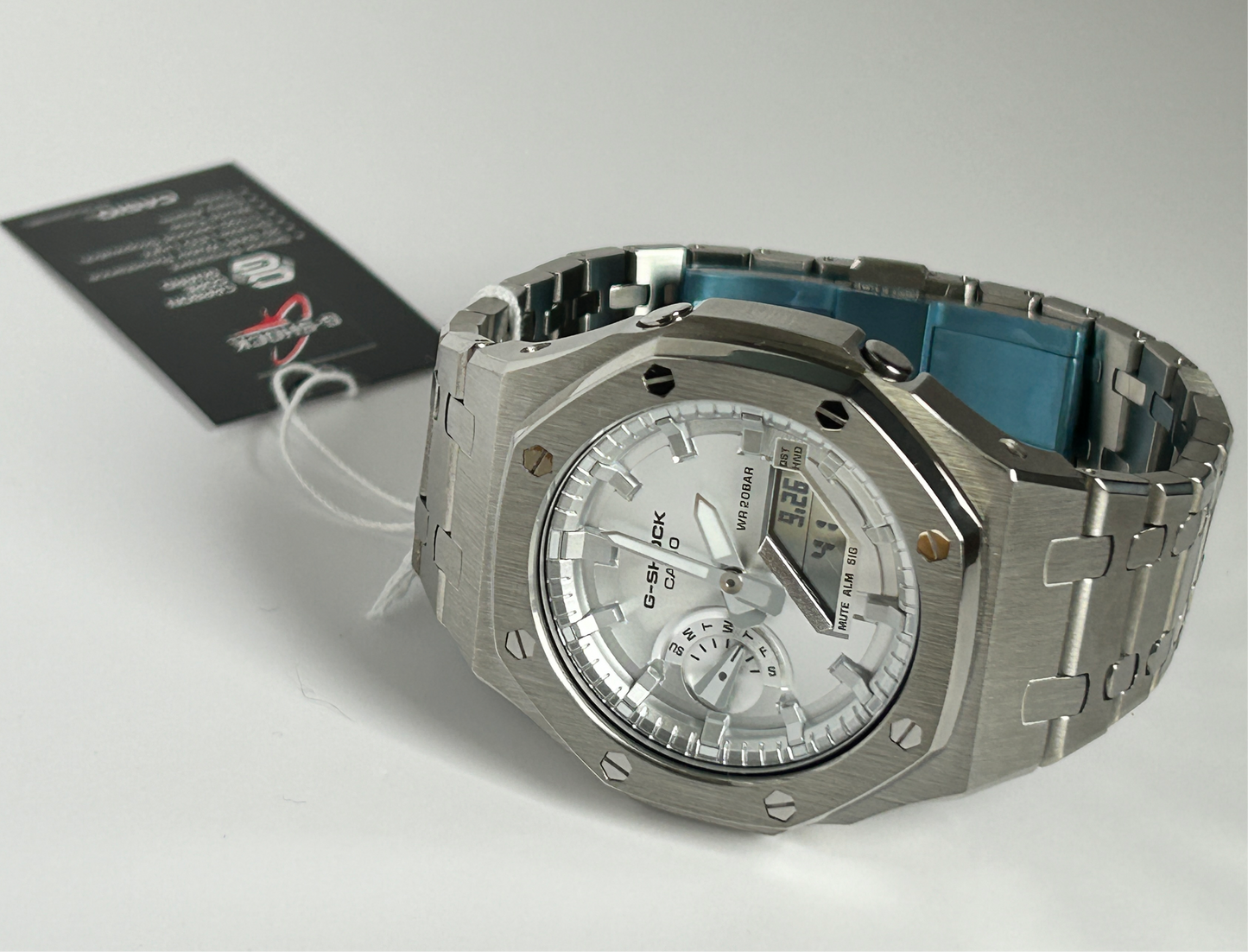 Custom G-SHOCK GA-2100 Mens Watch - Stainless Steel Silver