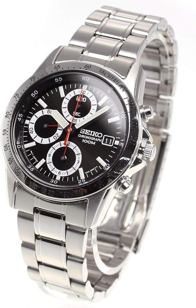 Seiko SND371PC Stainless Steel Chronograph Men's Watch