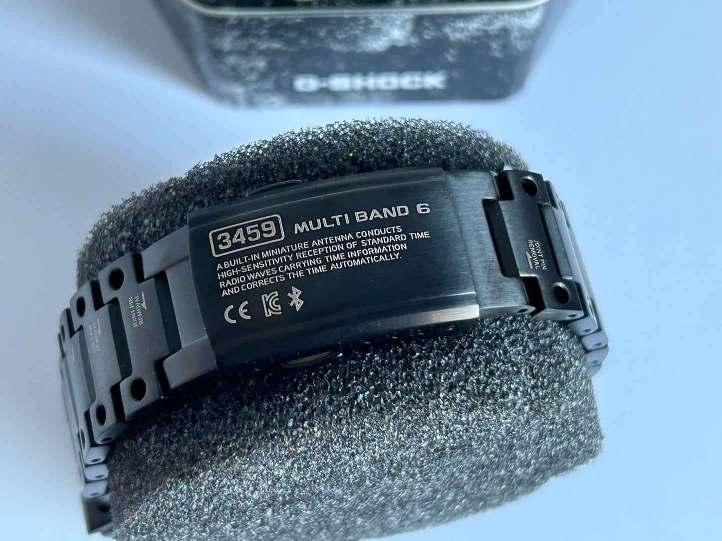 Custom Casio G-SHOCK DW-B5600G-1BPM Stainless Steel Bluetooth Watch