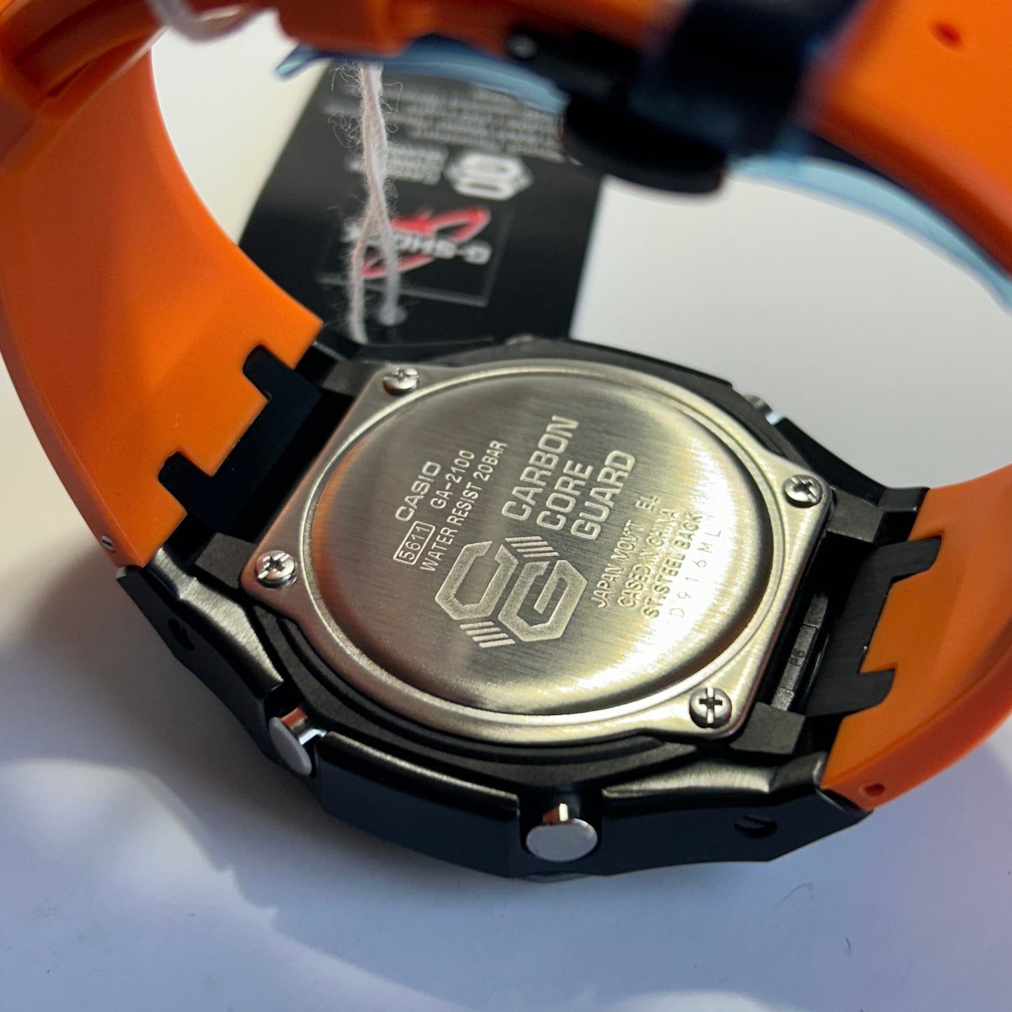 Custom Casio G-SHOCK GA-2100-1BPS Orange/Black Watch