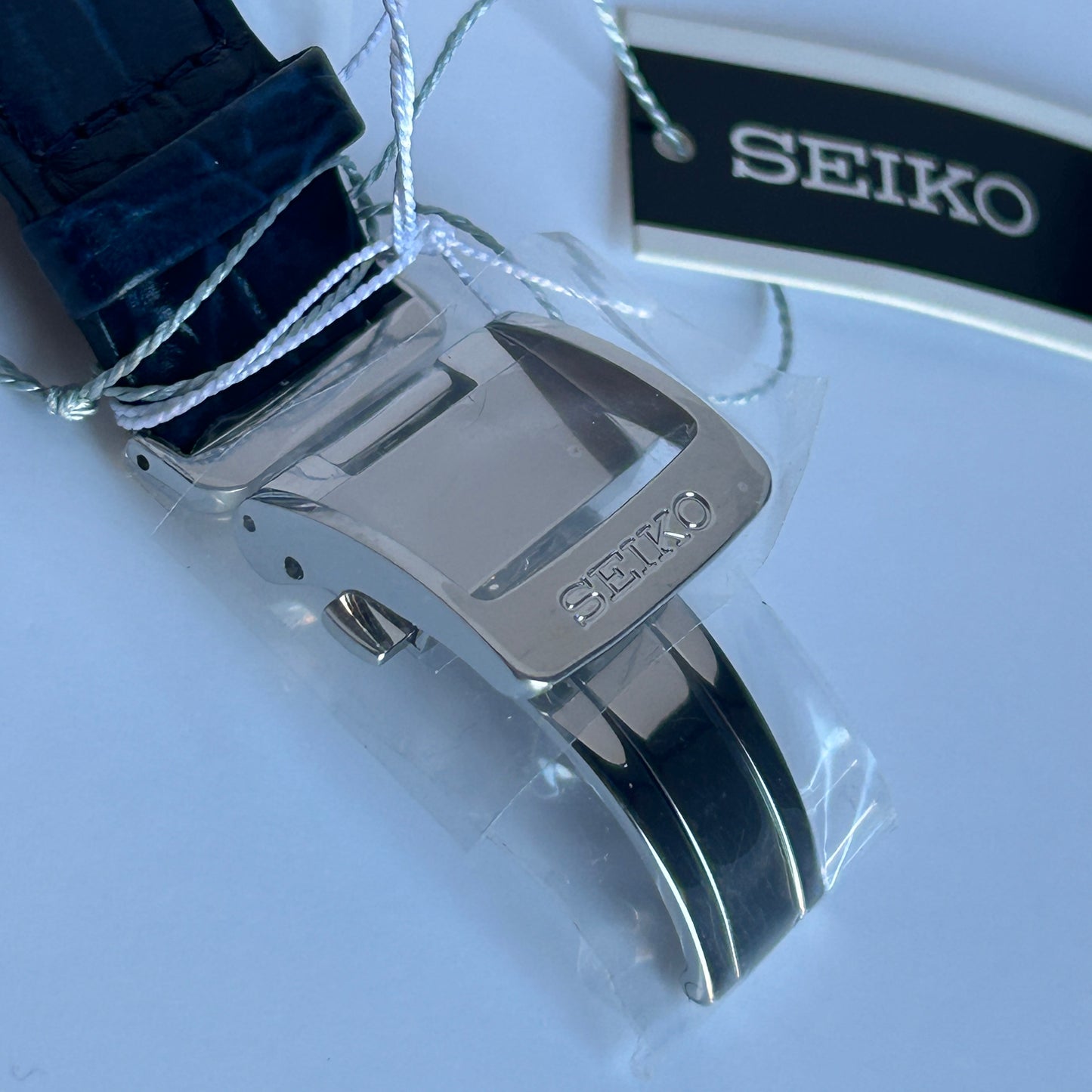 Seiko SBTR019 Chronograph Men's Watch | Steel & Leather, Blue Dial