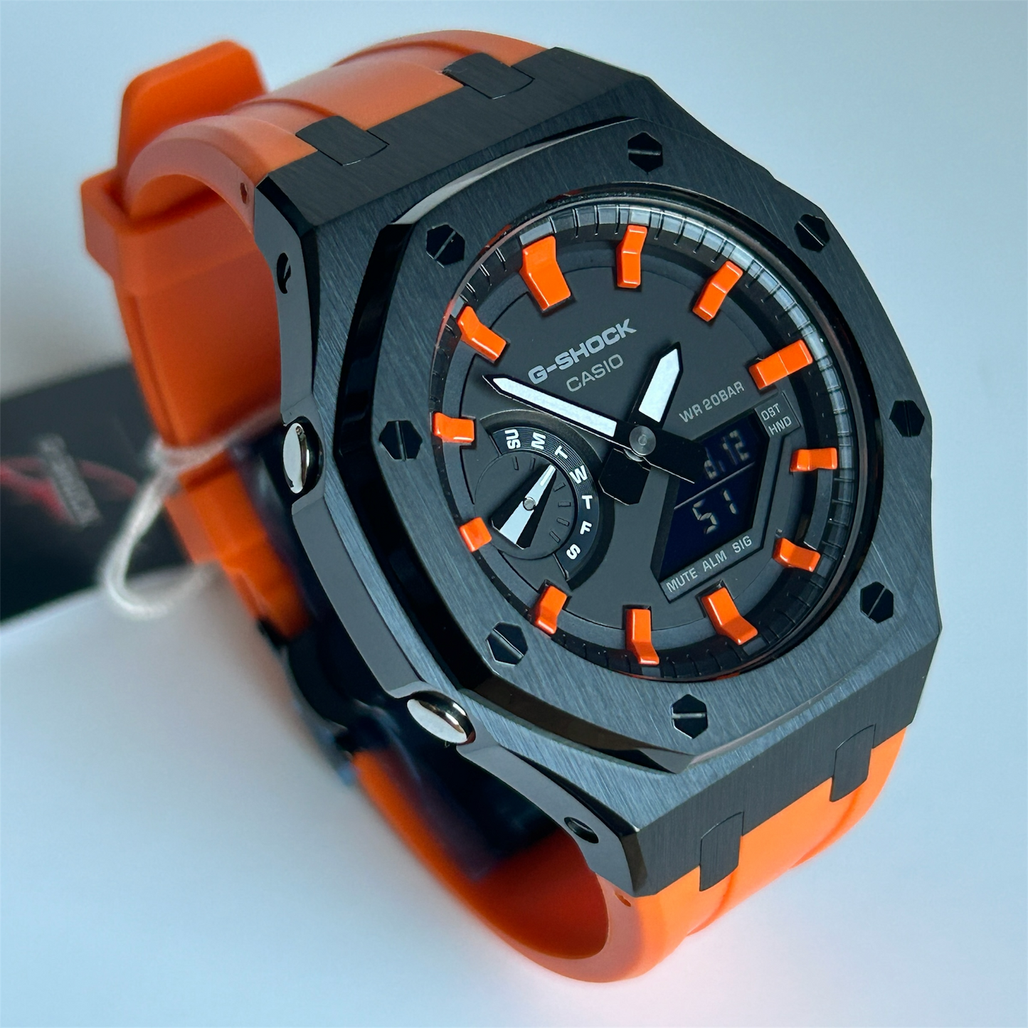 Custom Casio G-SHOCK GA-2100-1BPS Orange/Black Watch