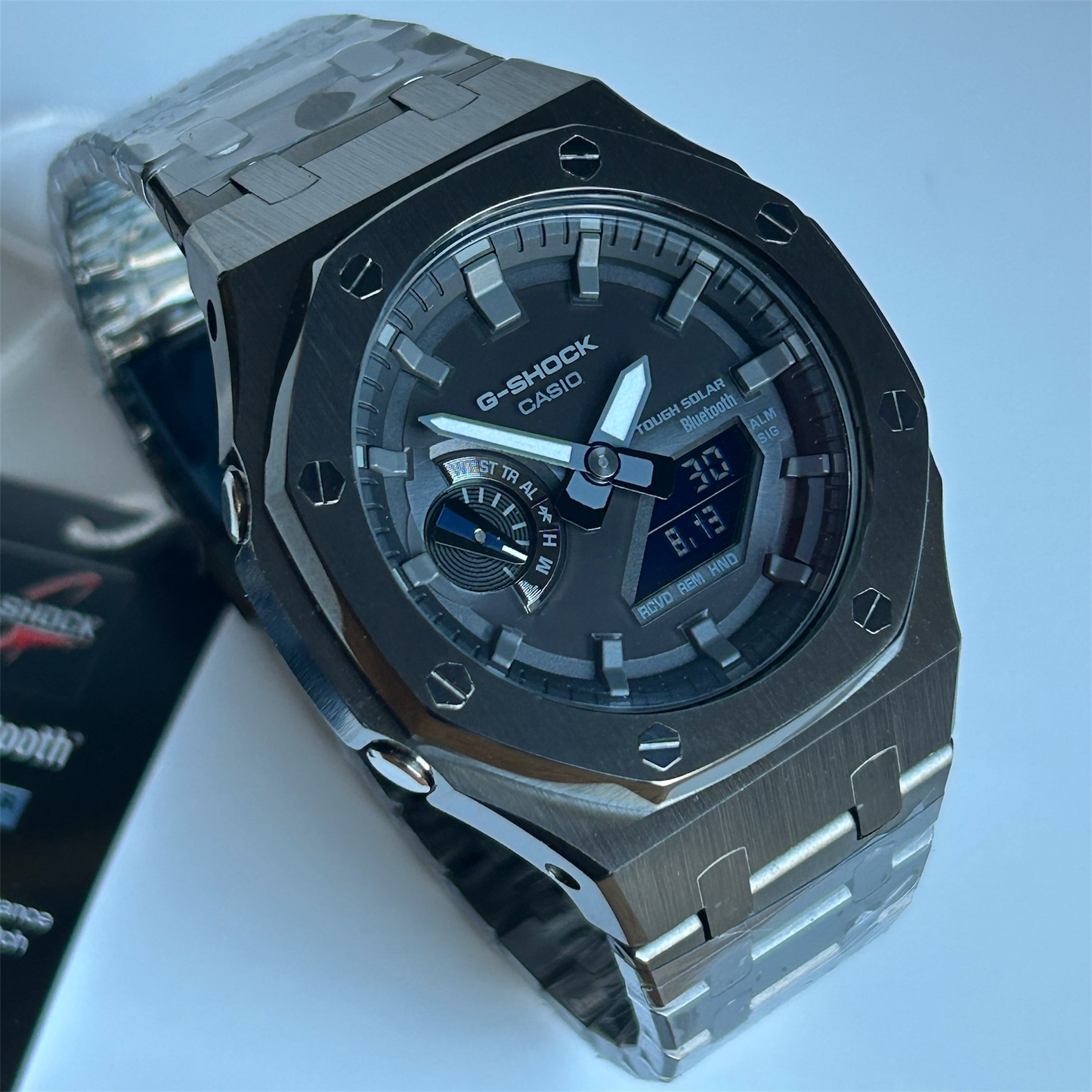 Custom Casio G-SHOCK GA-B2100-2BPM Tough Solar Bluetooth Gunmetal Watch