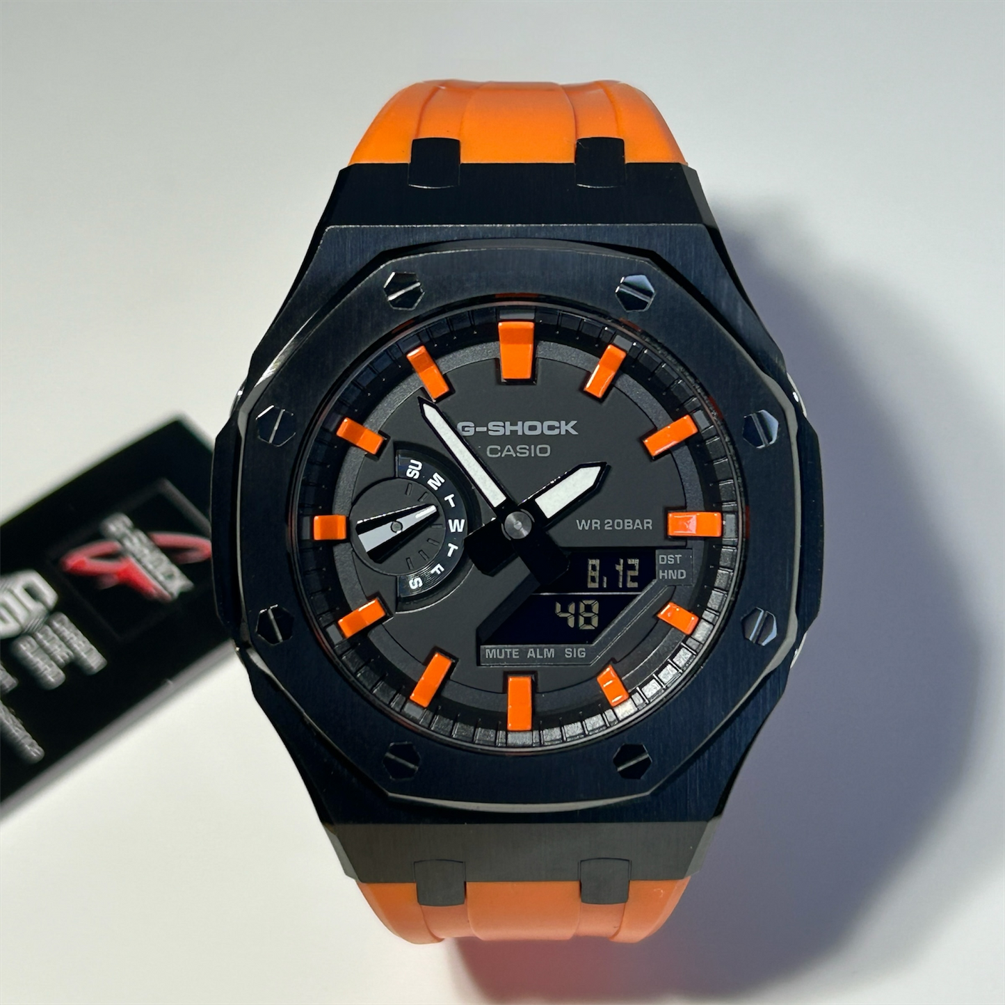Custom Casio G-SHOCK GA-2100-1BPS Orange/Black Watch