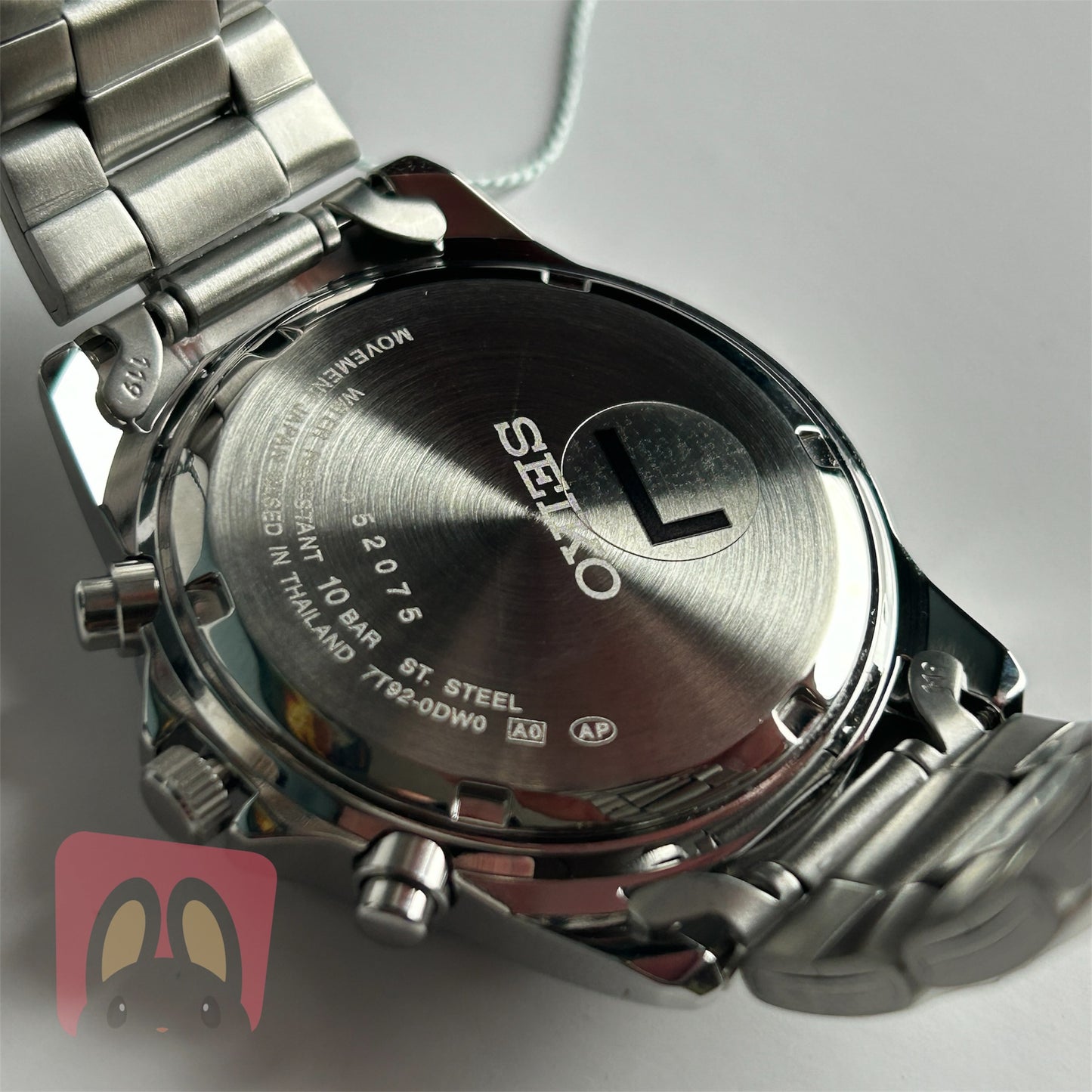 Seiko SBTQ045 Spirit Stainless Steel Red Chronograph Men's Watch