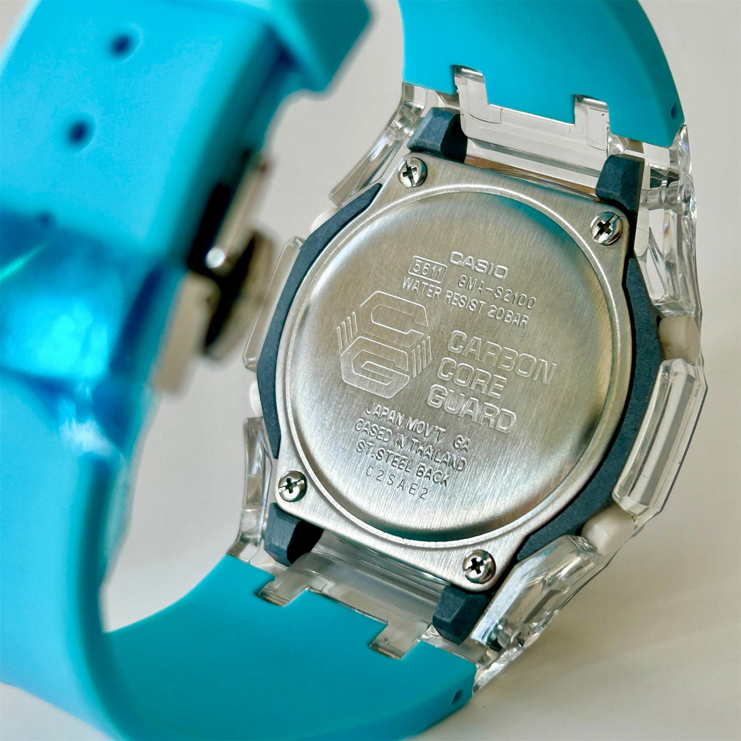 Custom Casio G-SHOCK Mini GMA-S2100-BPS Blue/White/Clear Watch