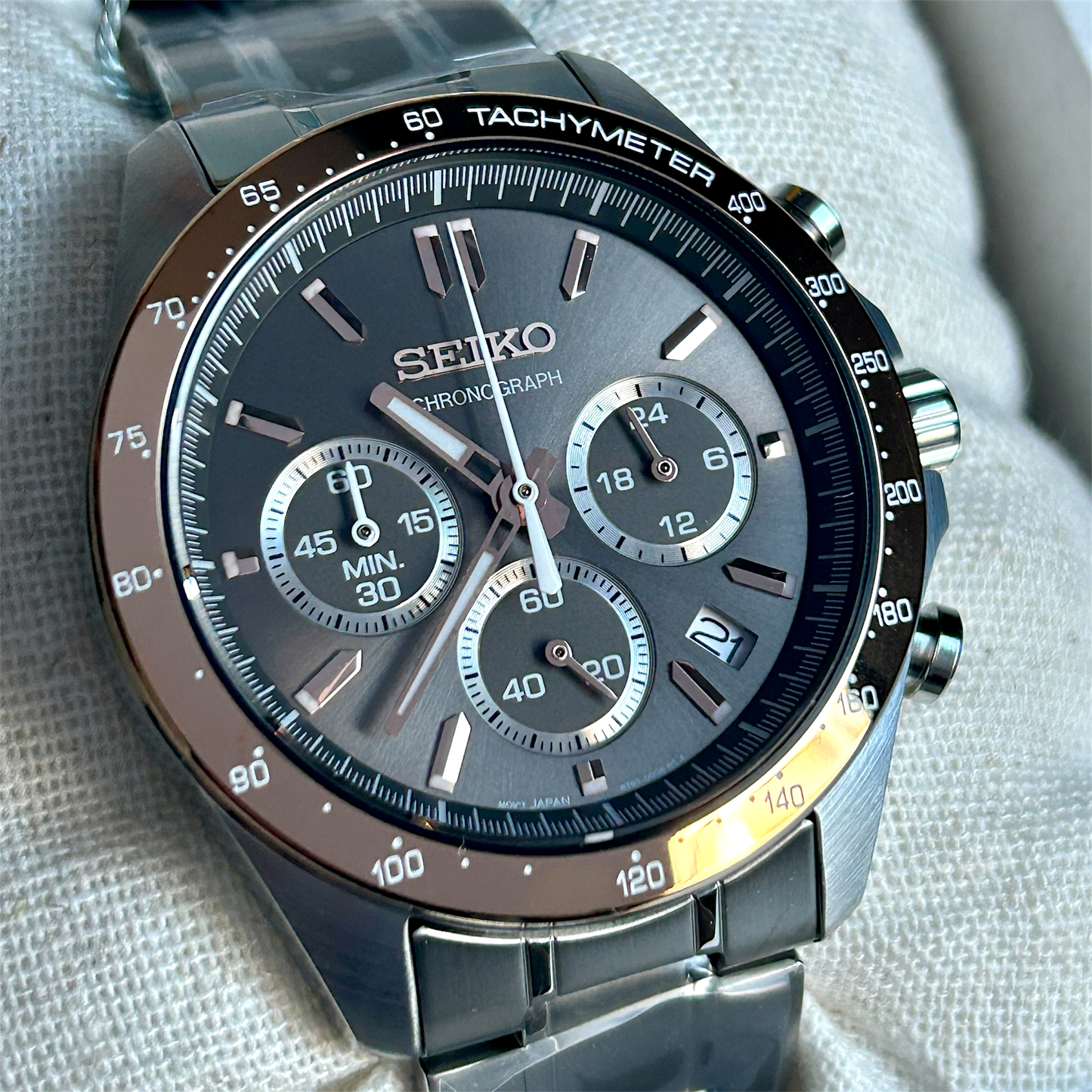 Seiko SBTR026 Chronograph Men's Watch | Stainless Steel, Copper Dial