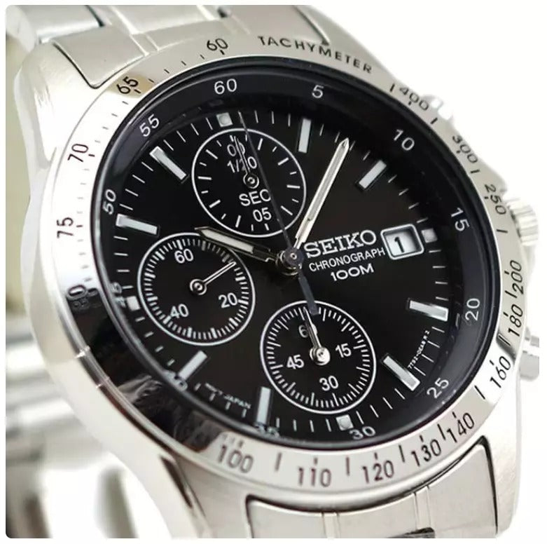 Seiko SND367PC Stainless Steel Chronograph Men's Watch