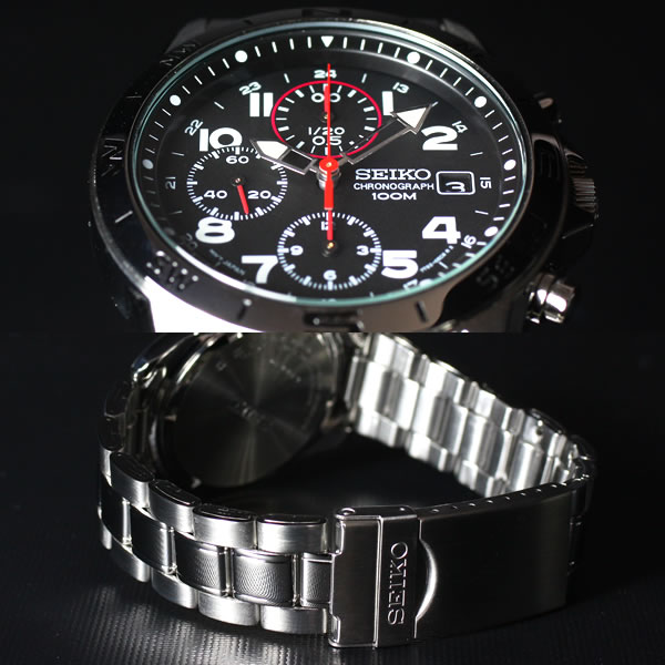 Seiko SND375PC Stainless Steel Chronograph Men's Watch