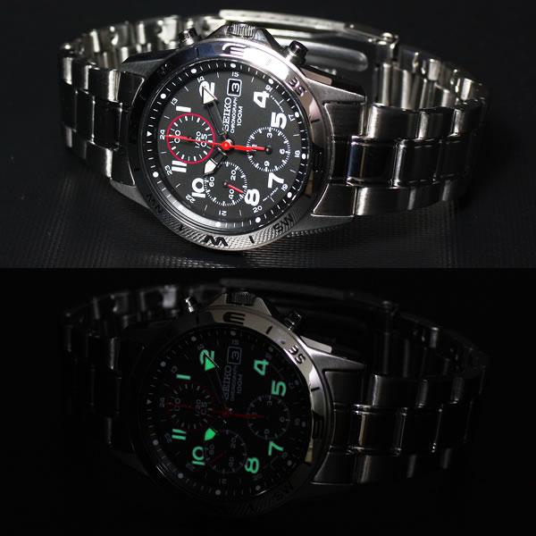 Seiko SND375PC Stainless Steel Chronograph Men's Watch
