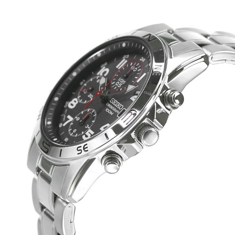 Seiko SND375PC Stainless Steel Chronograph Men's Watch