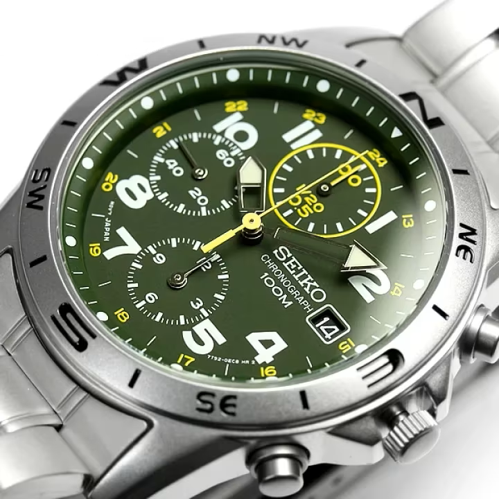 Seiko SND377P Stainless Steel Chronograph Men's Watch