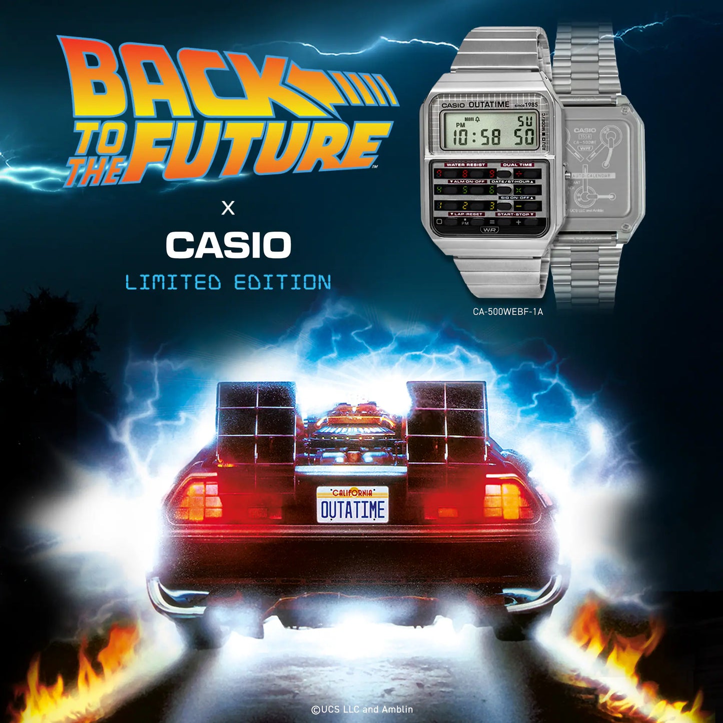 Casio X Back To The Future CA-500WEBF-1A Limited Edition Watch