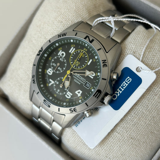 Seiko SND377P JDM Chronograph Men's Watch * Customer Return *