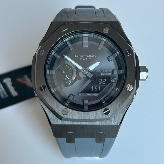 Custom Casio G-SHOCK GA-B2100-3BPM Tough Solar Bluetooth Gunmetal Watch