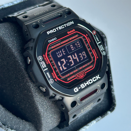 Custom Casio G-SHOCK DW-B5600G-1BPM Stainless Steel Bluetooth Watch