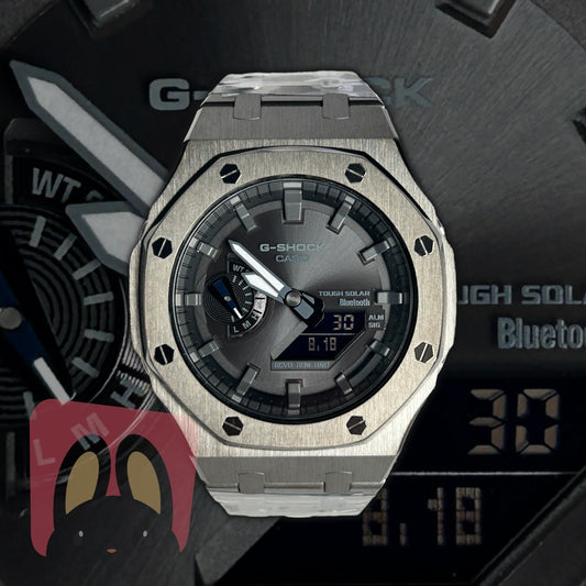 Custom Casio G-SHOCK GA-B2100-2BPM Tough Solar Bluetooth Gunmetal Watch