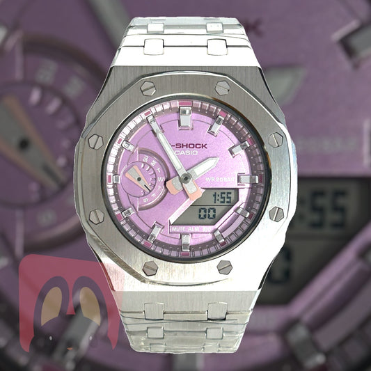 Custom Casio G-SHOCK Mini GMA-S2100-3BPM Steel Purple Watch