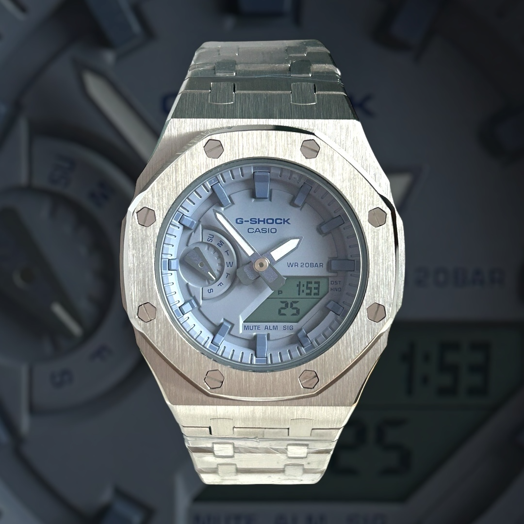 Custom Casio G-SHOCK Mini GMA-S2100-2BPM Steel Blue Watch