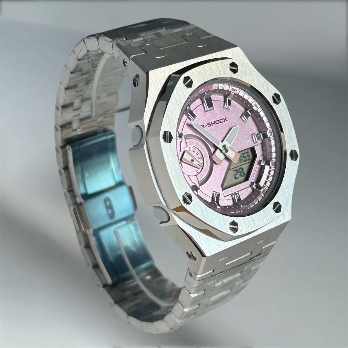 Custom Casio G-SHOCK Mini GMA-S2100-3BPM Steel Purple Watch