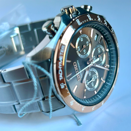 Seiko SBTR026 Chronograph Men's Watch | Stainless Steel, Copper Dial