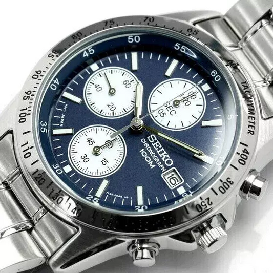 Seiko SND365PC Stainless Steel Chronograph Men's Watch